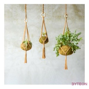 Makramé virágtartó, 47 cm