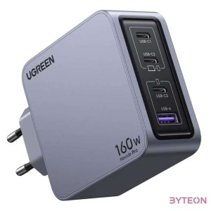 Ugreen Nexode Pro 160W wall charger, GaN, USB  3x USB-C (gray)