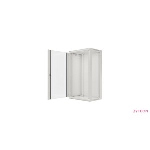 Lanberg 19'' fali rack szekrény 22U 600x450mm szürke (üvegajtó)