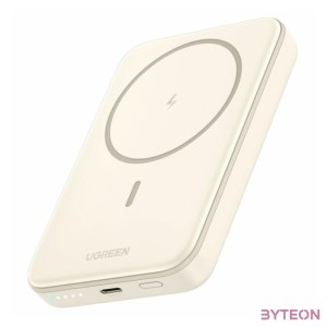 Magnetic powerbank 10000mAh Ugreen PB561, USB-C, 15W (beige)