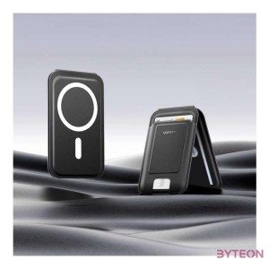 Magnetic wallet with stand function for iPhone MagSafe, Ugreen LP836, leather (black)