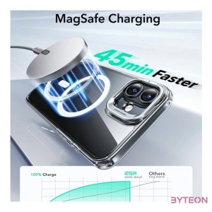 ESR Classic Hybrid (HaloLock) case with stand for iPhone 16 Plus (transparent)