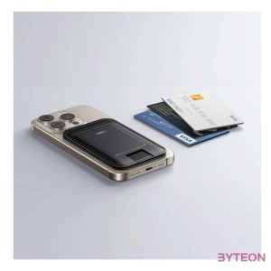 Magnetic wallet with stand function for iPhone MagSafe, Ugreen LP836, leather (black)