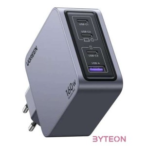 Ugreen Nexode Pro 160W wall charger, GaN, USB  3x USB-C (gray)