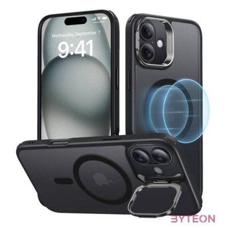 Classic Hybrid (HaloLock) ESR case with stand for iPhone 16 (black)