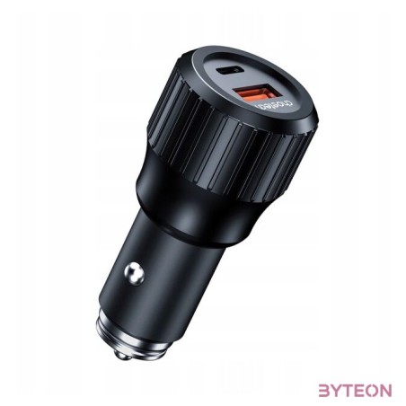 Choetech 63W Dual USB-C 45w  USB-A 18w gyors autós töltő (fekete)