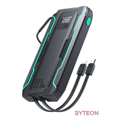 Powerbank Joyroom JR-L017 10000mAh, 22.5W, with Lightning  USB-C cable (black)
