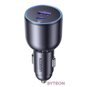 Car charger Ugreen EC701, USB  USB-C, 63W (black)