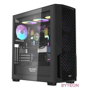 Darkflash DF2100 számítógépház  4 ARGB ventilátor (fekete)