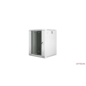 Lanberg 19'' fali rack szekrény 15U 600x600mm szürke (üvegajtó)