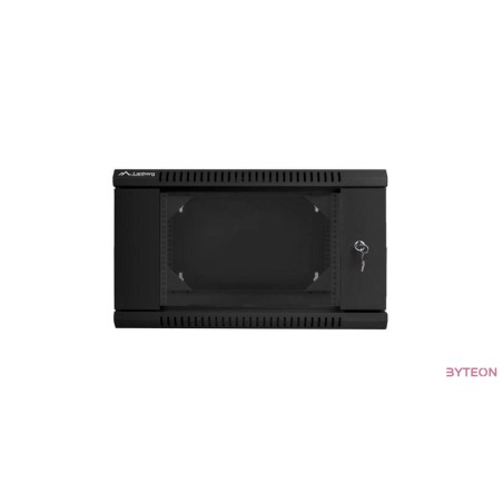 Lanberg wall-mounted double section rack 19'' flat pack 6U/600x600mm black