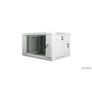 Lanberg wall-mounted double section rack 19'' flat pack 6U/600x600mm grey