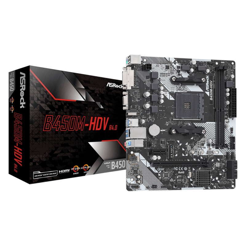 ASRock B450M-HDV R4.0 (AM4)