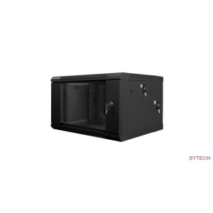 Lanberg wall-mounted double section rack 19'' flat pack 6U/600x600mm black