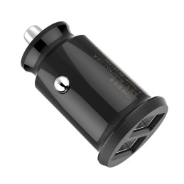 Baseus  Grain Car Charger Mini Universal Smart Car Charger Black