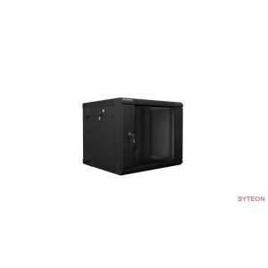 Lanberg wall-mounted double section rack 19'' flat pack 9U/600x600mm black