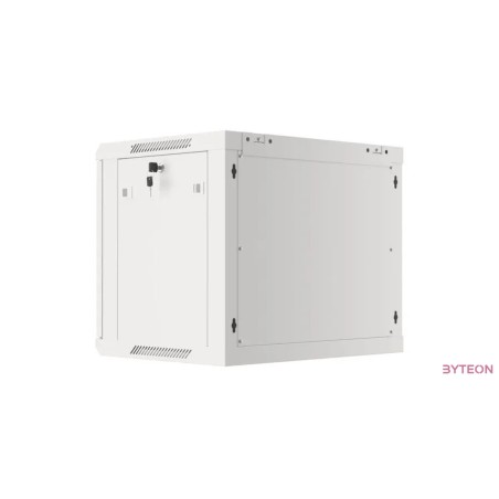Lanberg 19'' fali rack szekrény 9U 600x450mm szürke (üvegajtó)