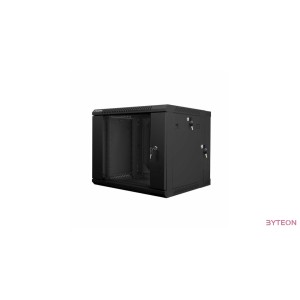 Lanberg wall-mounted double section rack 19'' flat pack 9U/600x600mm black