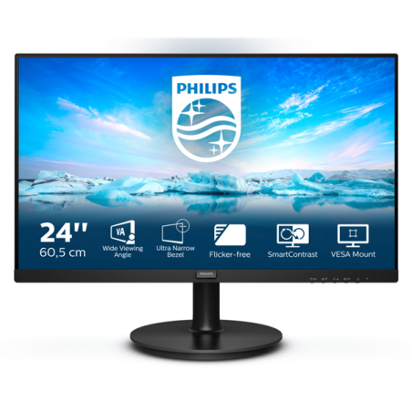 Philips V Line 241V8L/00 LED display 60,5 cm (23.8") 1920 x 1080 pixelek Full HD Fekete