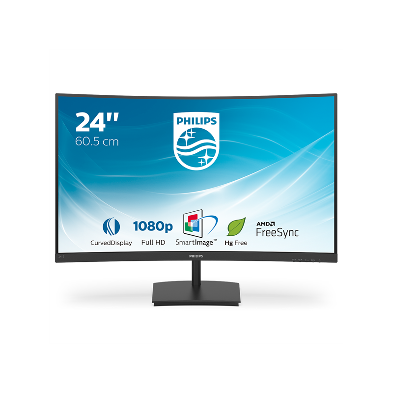 Philips E Line 241E1SC/00 LED display 59,9 cm (23.6") 1920 x 1080 pixelek Full HD Fekete