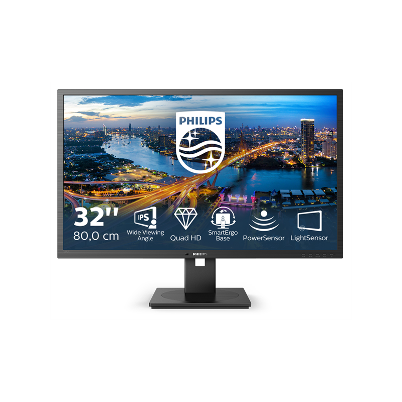 Philips B Line 325B1L/00 számítógép monitor 80 cm (31.5") 2560 x 1440 pixelek 2K Ultra HD LCD Fekete