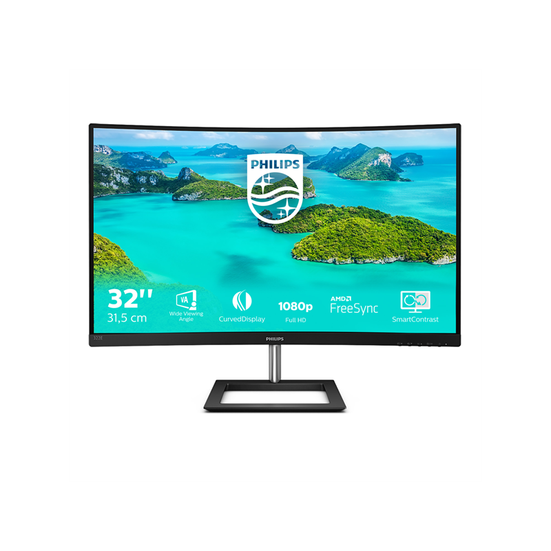 Monitor Philips 322E1C/00 31,5'' FullHD, MVA, D-Sub/HDMI/DP, speakers