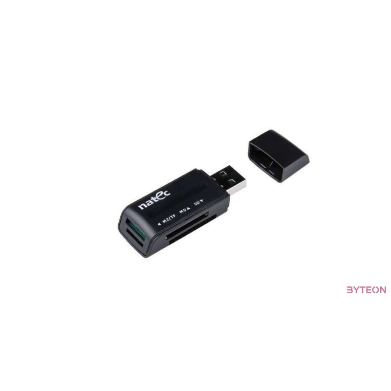 Natec Card Reader MINI ANT 3 SDHC, MMC, M2, Micro SD, USB 2.0 Black