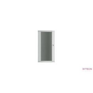 Lanberg 19'' fali rack szekrény 27U 600x600mm szürke (üvegajtó)