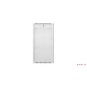 Lanberg 19'' fali rack szekrény 27U 600x600mm szürke (üvegajtó)