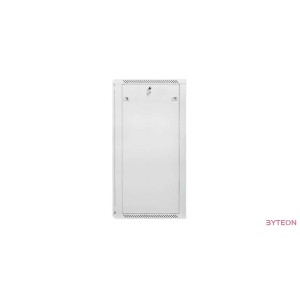 Lanberg 19'' fali rack szekrény 27U 600x600mm szürke (üvegajtó)