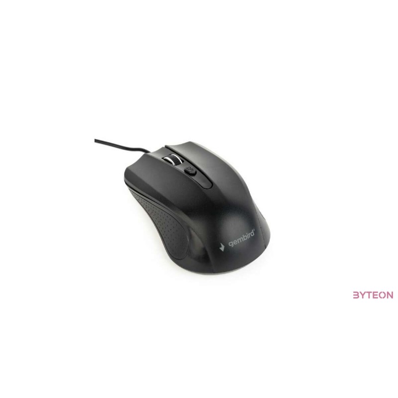 Gembird optical mouse MUS-4B-01, 1200 DPI, USB, Black, 1.35m cable length
