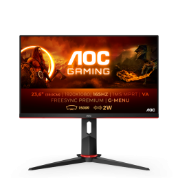 AOC G2 C24G2AE/BK számítógép monitor 59,9 cm (23.6") 1920 x 1080 pixelek Full HD LED Fekete, Vörös