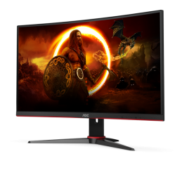 AOC G2 C24G2AE/BK számítógép monitor 59,9 cm (23.6") 1920 x 1080 pixelek Full HD LED Fekete, Vörös