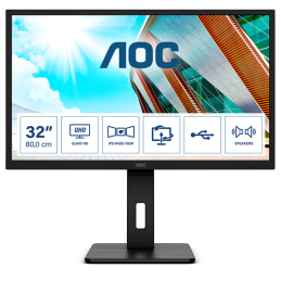 AOC P2 Q32P2 számítógép monitor 80 cm (31.5") 2560 x 1440 pixelek 2K Ultra HD LED Fekete