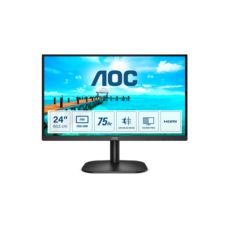 AOC B2 24B2XHM2 számítógép monitor 60,5 cm (23.8") 1920 x 1080 pixelek Full HD LCD Fekete