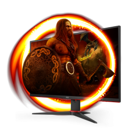 AOC 24G2SAE/BK számítógép monitor 60,5 cm (23.8") 1920 x 1080 pixelek Full HD Fekete, Vörös