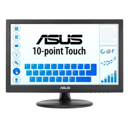 ASUS VT168HR 39,6 cm (15.6") 1366 x 768 pixelek Többérintéses Fekete