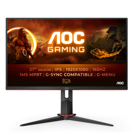 AOC 27G2SPU/BK számítógép monitor 68,6 cm (27") 1920 x 1080 pixelek Full HD Fekete, Vörös