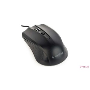 Gembird optical mouse MUS-4B-01, 1200 DPI, USB, Black, 1.35m cable length