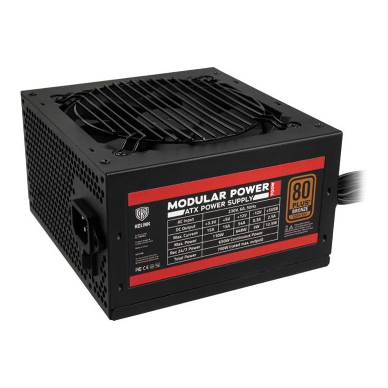 Kolink Modular Power 700W [Moduláris, 80+ Bronze] - Fekete