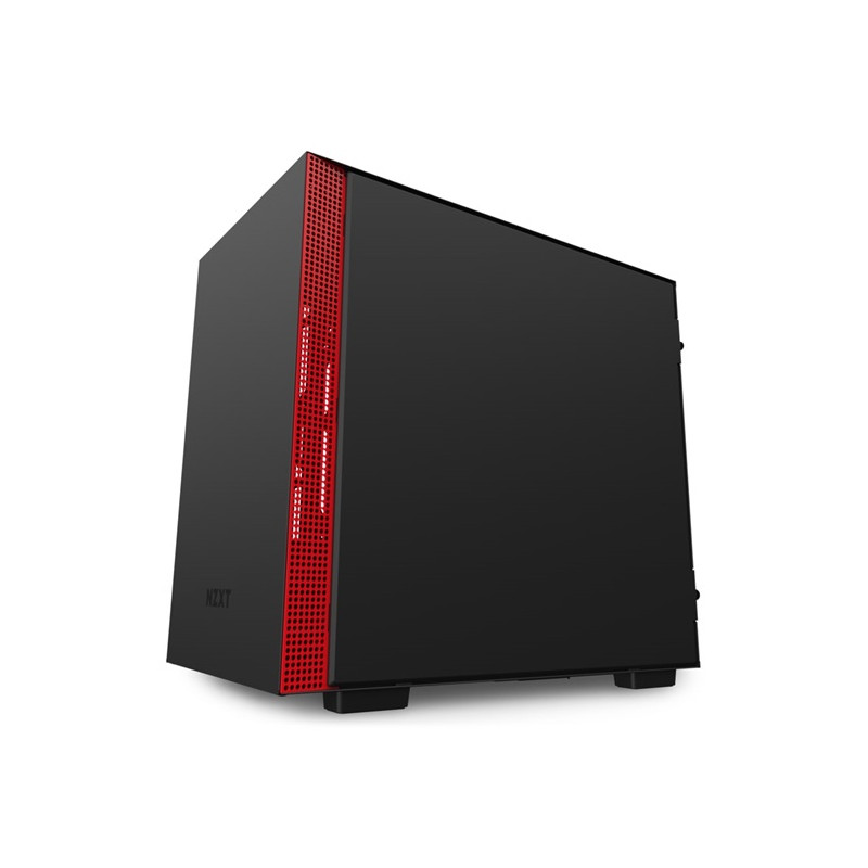 NZXT H210 Tempered Glass Matte Black/Red