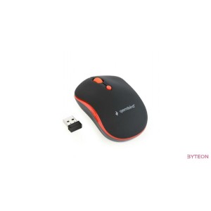Gembird Wireless optical mouse MUSW-4B-03-R, 1600 DPI, nano USB, black-red