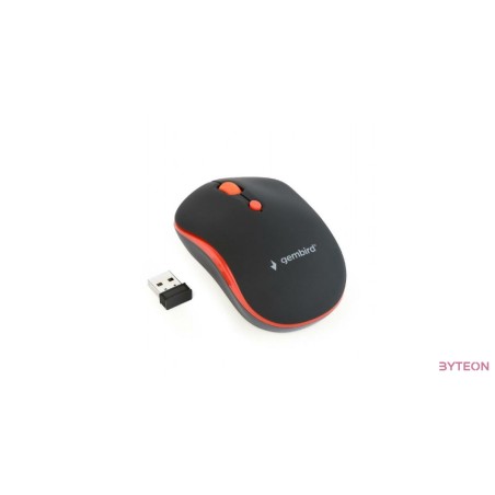 Gembird Wireless optical mouse MUSW-4B-03-R, 1600 DPI, nano USB, black-red