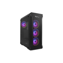 GENESIS Irid 505 ARGB Midi Tower Fekete, Átlátszó