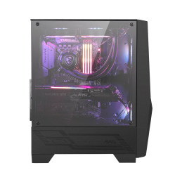 MSI MAG FORGE 100R Midi Tower Fekete, Átlátszó