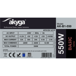 Akyga Basic 550W OEM