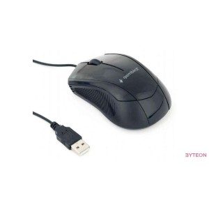 Gembird optical mouse MUS-3B-02, 1000 DPI, USB, Black, 1.35m cable length