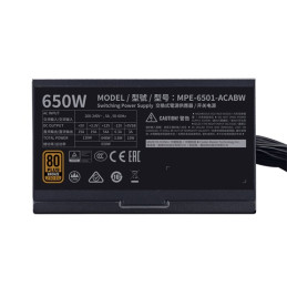 Cooler Master MWE 650 Black 230V - V2 tápegység 650 W 24-pin ATX ATX Fekete