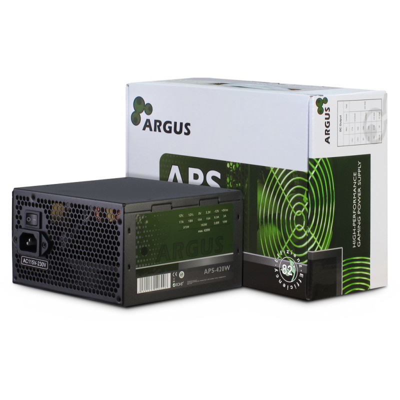 Inter-Tech Argus APS tápegység 420 W 20+4 pin ATX ATX Fekete