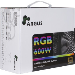 Inter-Tech Argus RGB-600W II tápegység 20+4 pin ATX ATX Fekete